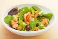 Smoked Salmon Salad with Lettuce and Olives