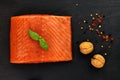 Smoked Salmon and spices Royalty Free Stock Photo