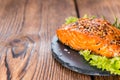 Smoked Salmon with spices Royalty Free Stock Photo