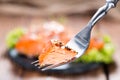 Smoked Salmon with spices Royalty Free Stock Photo