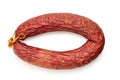 smoked sausage ring Royalty Free Stock Photo