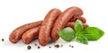 Smoked sausages with herbs and spices