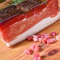 Smoked South Tyrolean bacon Royalty Free Stock Photo