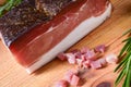 Smoked South Tyrolean bacon Royalty Free Stock Photo