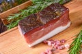 Smoked South Tyrolean bacon Royalty Free Stock Photo