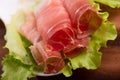 Smoked speck prosciutto Royalty Free Stock Photo