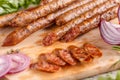 Smoked thin sausage salami