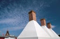 Smokehouse chimneys on Bornholm Royalty Free Stock Photo