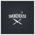 Smokehouse cooking logo design background