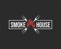 Smokehouse logo design on black background