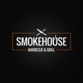 Smokehouse logo design on black background