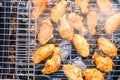 Outdoor smoking chicken