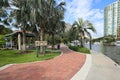 Public park in downtown Fort Lauderdale Royalty Free Stock Photo