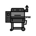 smoker meat color icon vector illustration