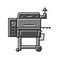 smoker meat color icon vector illustration