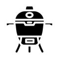 smoker meat glyph icon vector illustration