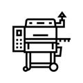 smoker meat line icon vector illustration