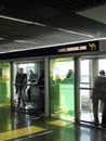 Smokers at the airport are isolated