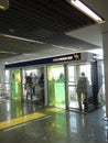 Smokers at the airport are isolated