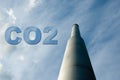 Smokestack with CO2