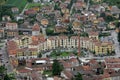 Smokestack and homes and residences montecchio maggiore and the Royalty Free Stock Photo