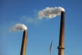 Smokestacks Polluting Air Royalty Free Stock Photo