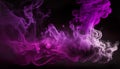 Abstract colored smoke on a dark background, smoky vape colored background generative AI