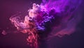 Abstract colored smoke on a dark background, smoky vape colored background generative AI