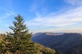 Smokey mountains newfound gap view.