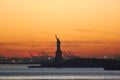 Smokey Sunset in New York Harbor