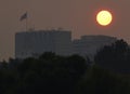 Smokey Sunset Over Oakland California