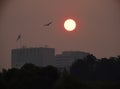 Smokey Sunset Over Oakland California