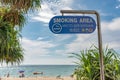 Smoking area near the beach in Phuket, Thailand.