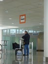 Smoking area sign at airport Royalty Free Stock Photo