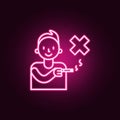 smoking is bad icon. Elements of Cancer day in neon style icons. Simple icon for websites, web design, mobile app, info graphics