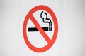Smoking ban sign. Royalty Free Stock Photo
