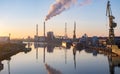 Szczecin,Poland-smoking chimneys of coal power plant