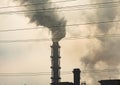 Smoking chimneys. the pollution of nature and a disbalance of ecology