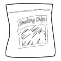 Smoking chips icon outline