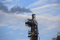 Smoking coal used power station in china hong kong with the beautiful blue sky