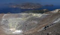 Smoking crater of Vulcano , Aeolian islands , Italy Royalty Free Stock Photo