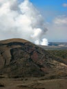 Smoking Crater of Halemaumau Kilauea Volcano in Hawaii Volcanoes National Park on Big Island Royalty Free Stock Photo