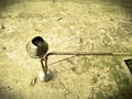 Smoking device called hooka in the villages of Pakistan in above part coal and tobacco but bottom fill with water Royalty Free Stock Photo