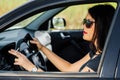 Smoking while driving Royalty Free Stock Photo