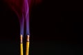 Smoking flavored sticks on a black background Royalty Free Stock Photo
