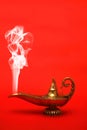 Smoking Genie Lamp Royalty Free Stock Photo