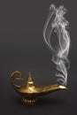 Smoking Genie Lamp Royalty Free Stock Photo