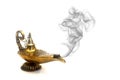 Smoking Genie Lamp Royalty Free Stock Photo