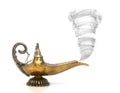 Smoking Genie Lamp Royalty Free Stock Photo