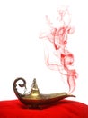 Smoking Genie Lamp Royalty Free Stock Photo